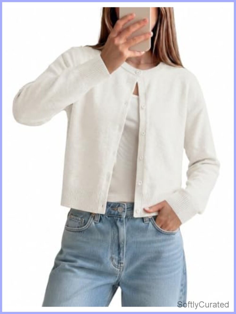 Cropped Cardigan Sweater Long Sleeve Open Front Y2K Fall Layer